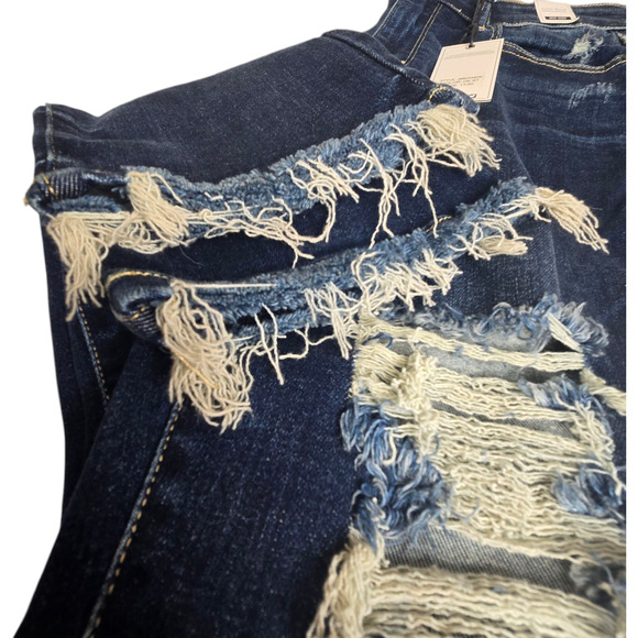 Judy Blue Lisse Mid Rise Ripped Straight Fit Jeans Size 11/30 - Picture 5 of 10